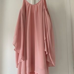 Pink dress with sleeves